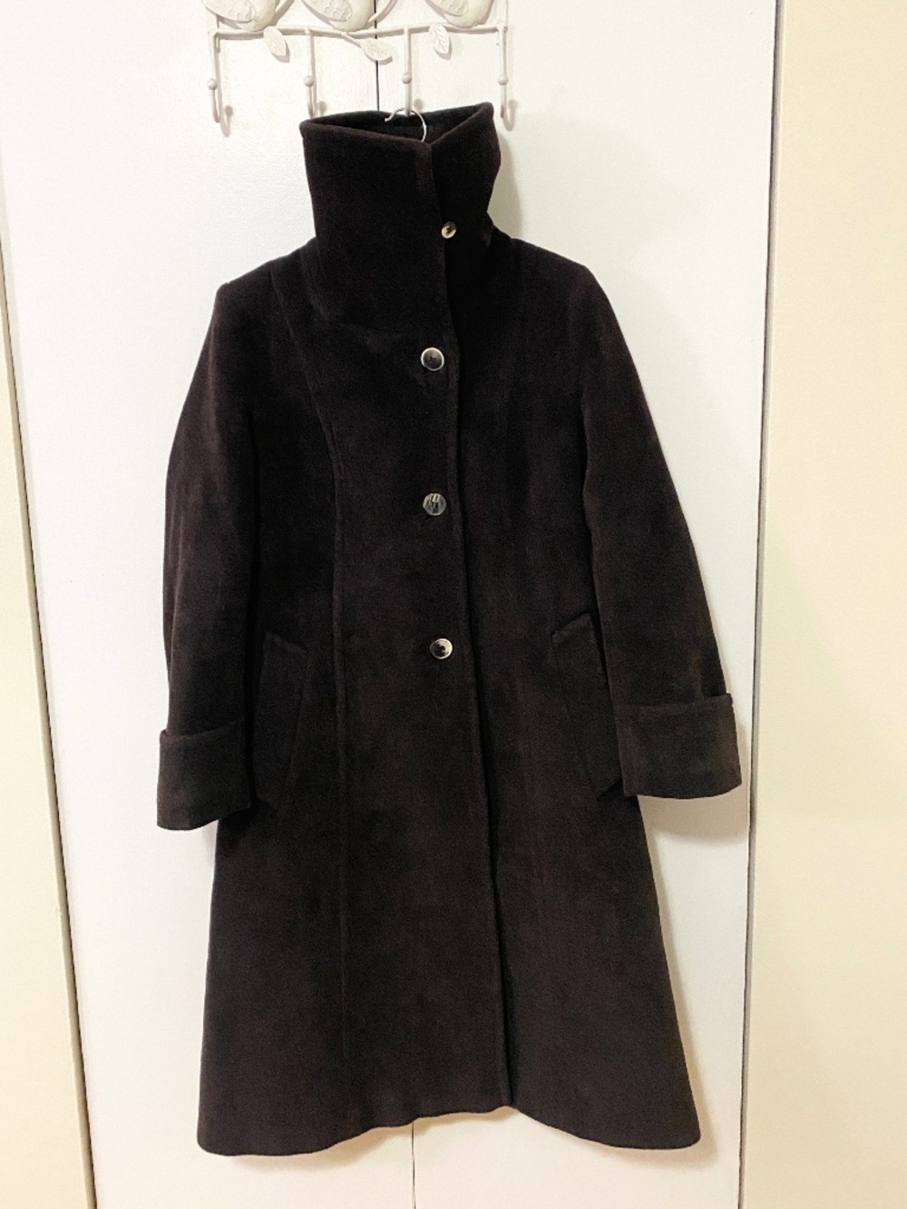 Angora Wool Funnel Neck Hilary Radley coat
